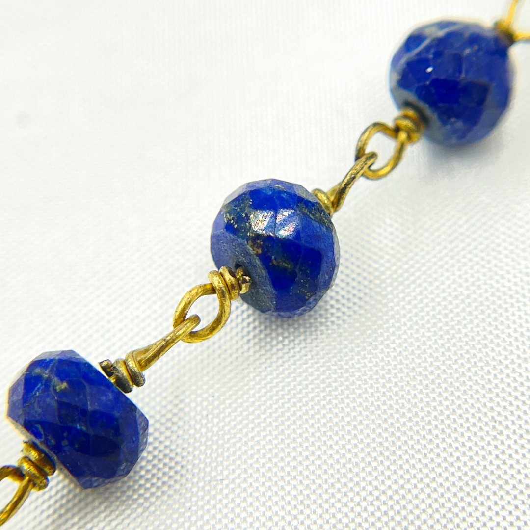 Lapis Lazuli Gold Plated Wire Chain. LAP1