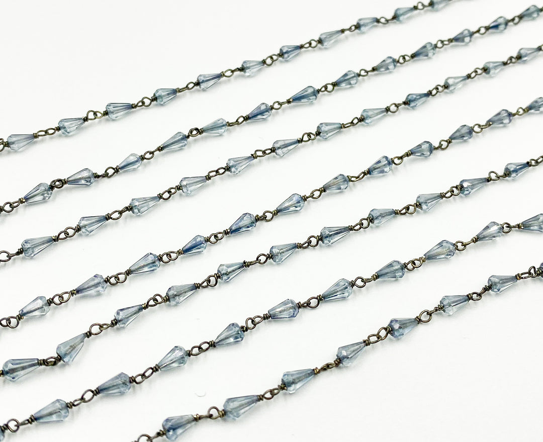 Coated Crystal Oxidized Wire Chain. CR13