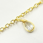 Load image into Gallery viewer, Freshwater Pearl &amp; CZ Dangle Gold Plated Wire Chain. PRL50
