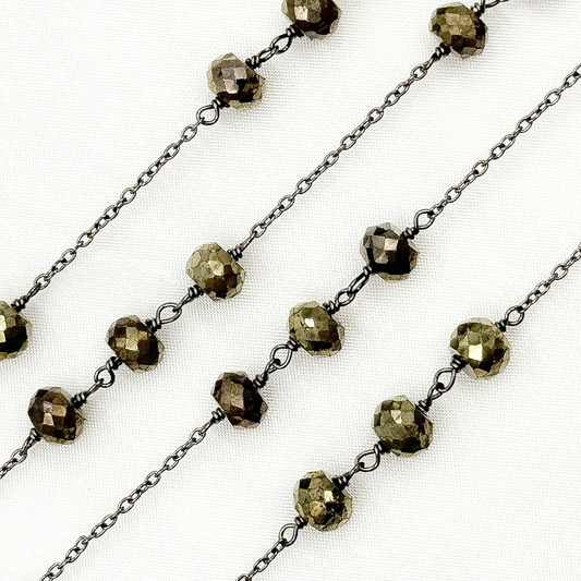 Pyrite Oxidized Connected Wire Chain. PYR18