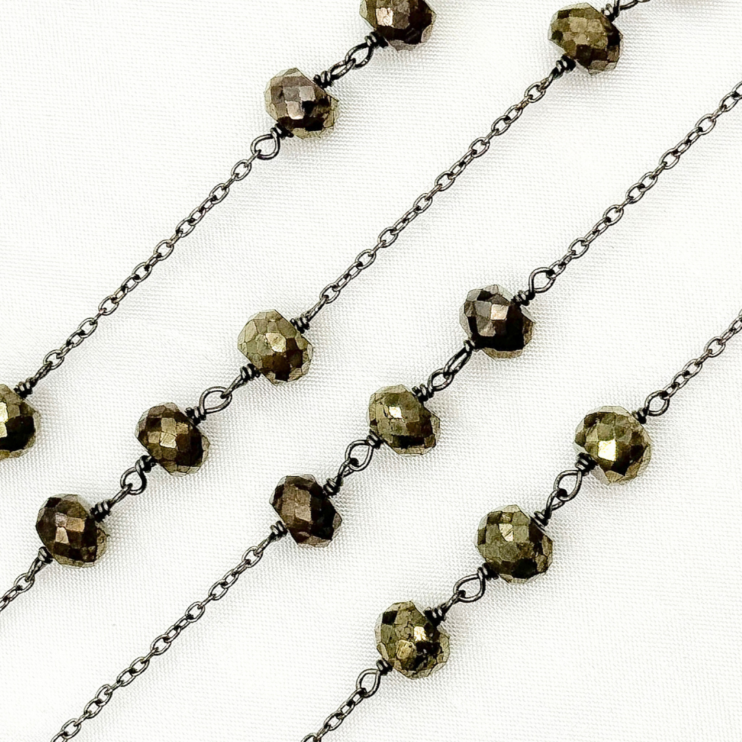 Pyrite Oxidized Connected Wire Chain. PYR18
