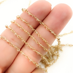 Load image into Gallery viewer, Coated Crystal Gold Plated Wire Chain. CR29
