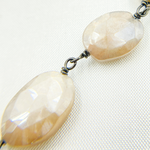 Load image into Gallery viewer, Coated Oval Moonstone Oxidized Wire Chain. CMS76
