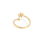 Load image into Gallery viewer, 14k Solid Gold Diamond Flower Ring