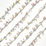 Load image into Gallery viewer, Multi Tunduru Sapphire Cluster Dangle Oxidized Wire Chain. SAP8
