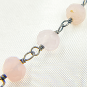 Rose Chalcedony Oxidized Wire Chain.