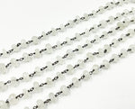 Load image into Gallery viewer, White Moonstone Oxidized Wire Chain. WMS24
