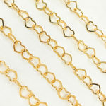 Load image into Gallery viewer, 14k Gold Filled Flat Heart Link Chain. 1408FGF
