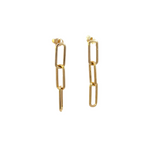 Load image into Gallery viewer, 14k Solid Gold Paperclip Dangle Earrings. EFZ52394
