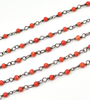 Red Coral Wire Chain