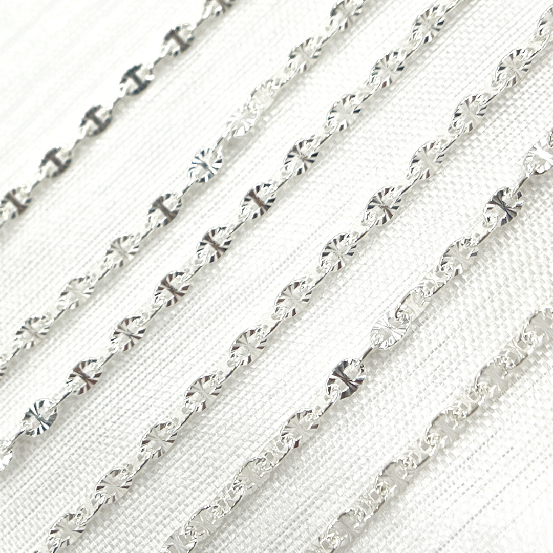 925 Sterling Silver Diamond Cut Marina Chain. V91SS