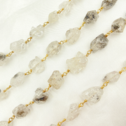 Diamond Quartz Gold Plated Wire Chains