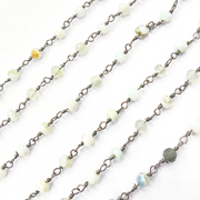 Blue Lace Agate  Wire Chain