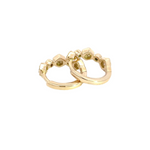 Load image into Gallery viewer, 14K Gold Diamond Circles and Pentagon Shapes Small Hoop. HP402138
