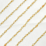 Load image into Gallery viewer, Coated Crystal Gold Plated Wire Chain. CR29
