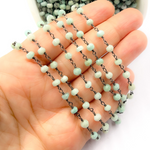 Load image into Gallery viewer, Amazonite Wire Wrap Chain. AMZ9
