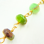 Load image into Gallery viewer, Chrysoprase Gold Plated Wire Chain. CHR4

