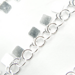 Load image into Gallery viewer, 925 Sterling Silver Dangle Square Chain. V74SS
