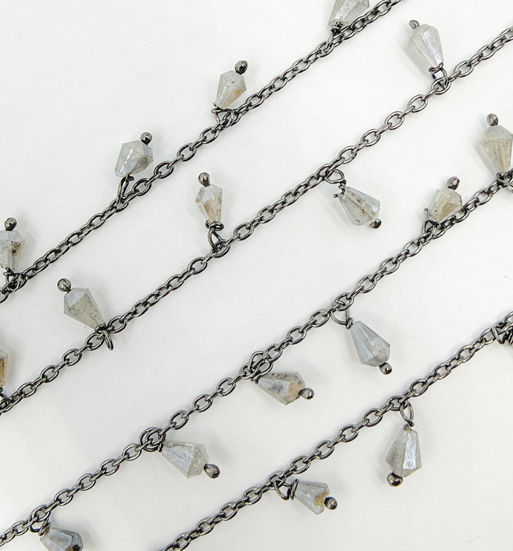 Coated Labradorite Dangle Chain. CLB23