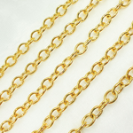 Load image into Gallery viewer, 925 Sterling Silver Gold Plated Round Link Chain. Y63GP
