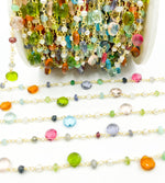 Load image into Gallery viewer, Multi Stone Wire Wrap Chains
