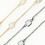 Load image into Gallery viewer, Cubic Zirconia Square Shape Connected Chain. CZ14

