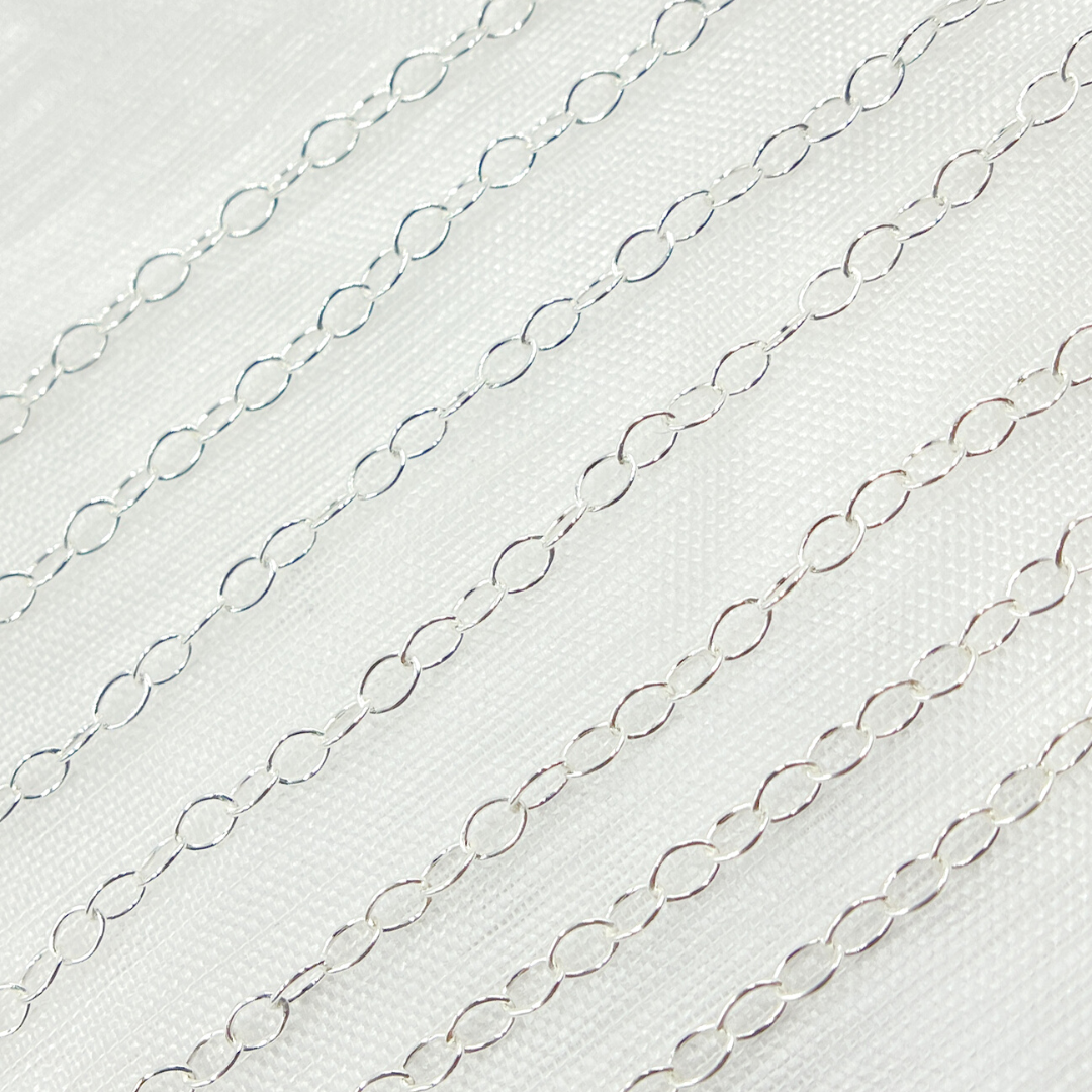 925 Sterling Silver Smooth Oval Link Chain. V198SS