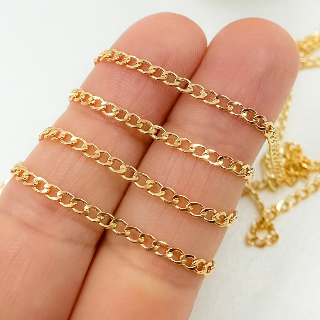 14k Gold Filled Curb Chain. 2214CHR