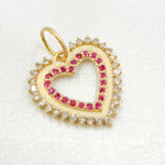 Load image into Gallery viewer, 14k Solid Gold Diamond Heart Charm. GDP642
