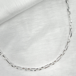 Load image into Gallery viewer, 925 Sterling Silver Flat Short and Long Paperclip Necklace. Z47SSNecklace
