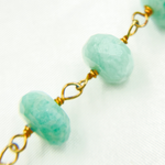 Load image into Gallery viewer, Amazonite Gold Plated Wire Chain. AMZ13
