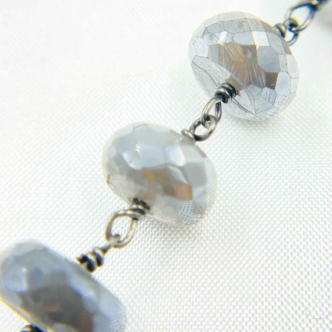 Coated Moonstone Wire Wrap Chain. CMS43