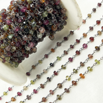 Load image into Gallery viewer, Multi Sapphire Tunduru Oxidized Wire Chain. MSA8
