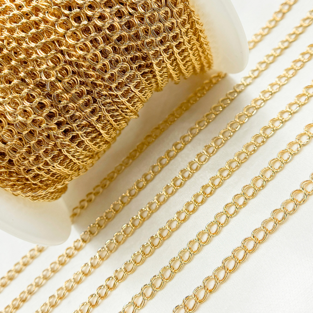14k Gold Filled Double Curb Chain. 21PC