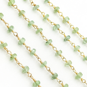 Kyanite Gold Plated Wire Chain.