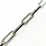 Load image into Gallery viewer, Two Tone Black Rhodium and 925 Sterling Silver Paperclip Chain. Z112SB
