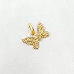 Load image into Gallery viewer, 14k Solid Gold Diamonds Butterfly Charm. GDP614
