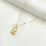 Load image into Gallery viewer, 14K Solid Gold with Diamond Lock Charm with Heart in the Center. GDP553
