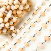 Pink Opal Oxidized Wire Chain