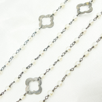 Load image into Gallery viewer, Pearl with Marquis Shape Oxidized Wire Chain. PRL40
