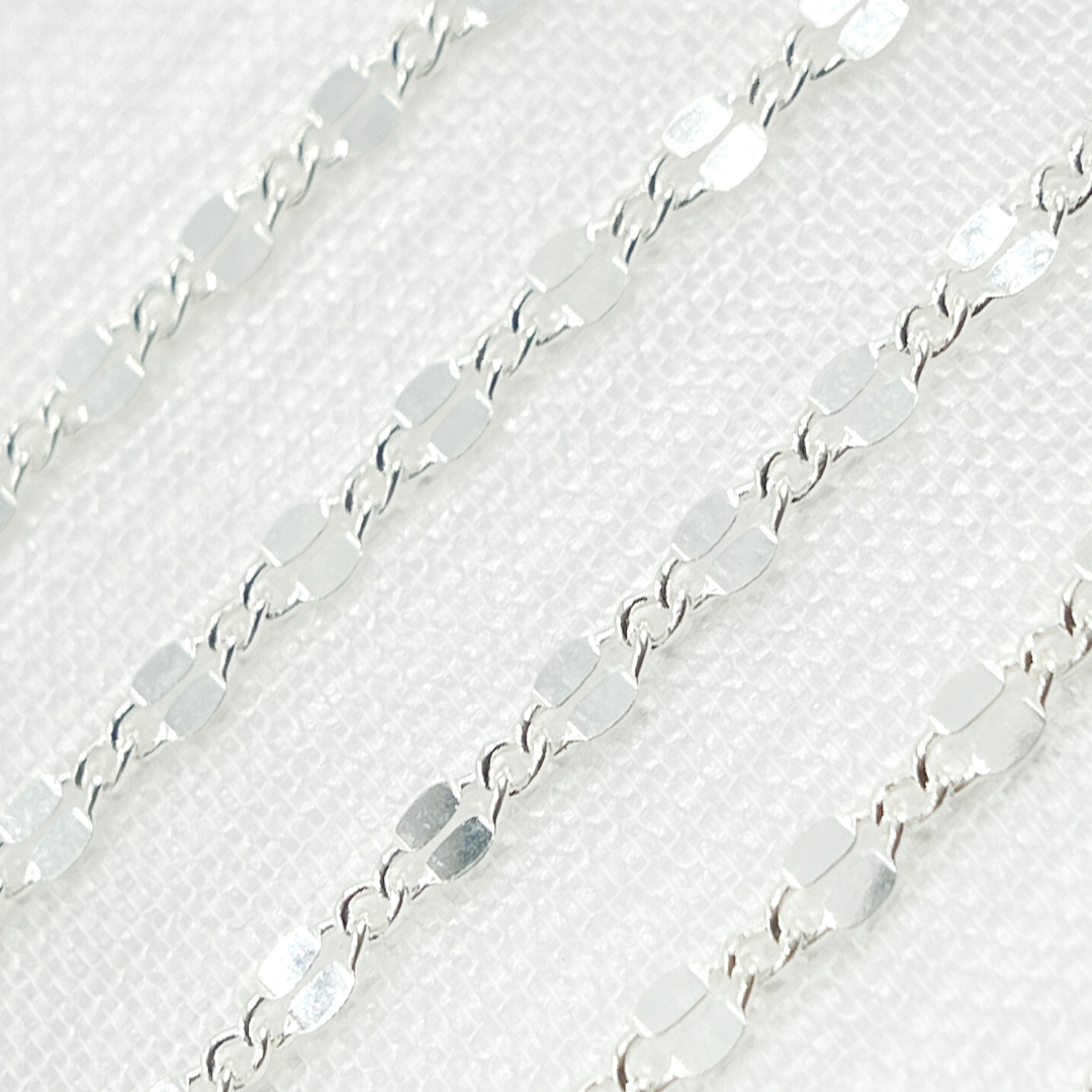 925 Sterling Silver Flat Marina Link Chain. V185SS