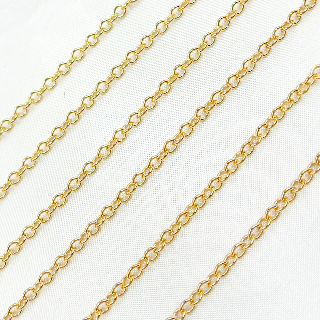 14k Gold Filled Smooth Cable Chain. 2511GF