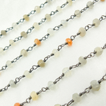 Load image into Gallery viewer, Multi Moonstone Wire Wrap Chain. MMS13
