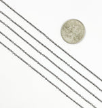 Load image into Gallery viewer, Black Rhodium 925 Sterling Silver Cable Chain. BR3
