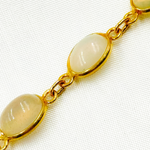 Load image into Gallery viewer, ETH13. Ethiopian Opal Oval Shape Bezel Gold Plated Wire Chain