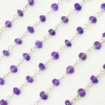 Load image into Gallery viewer, Amethyst 925 Sterling Silver Wire Chain. AME2
