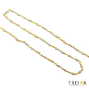 Pink Opal Gold Plated Wire Chain