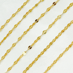 Load image into Gallery viewer, Gold Plated 925 Sterling Silver Flat Marina Link Chain. Z84GP
