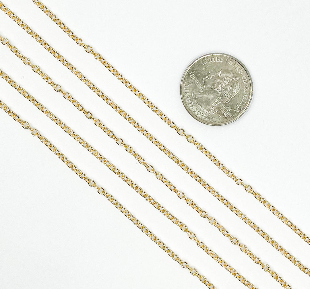 14K Gold Filled Cable Round Link Chain. 2214GF