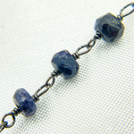 Load image into Gallery viewer, Dyed Sapphire Oxidized Wire Chain. DYS1
